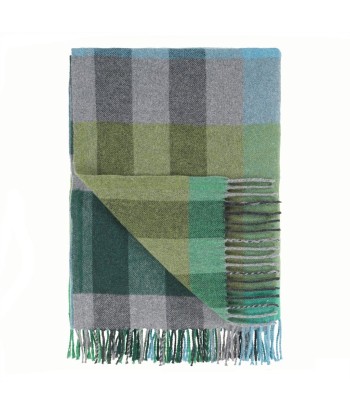 Bampton Emerald Woven Throw pas cher