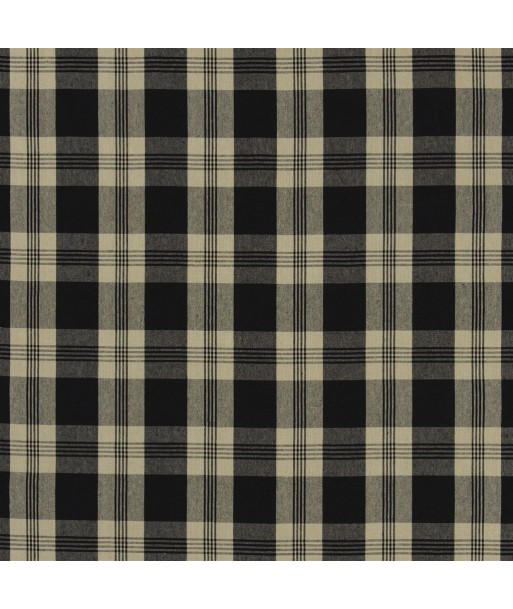 RL Mill Pond Check Fabric - Black/linen plus qu'un jeu 