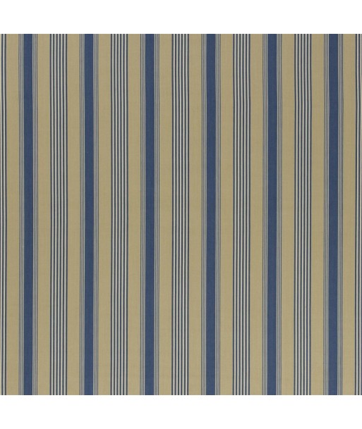 RL Springhouse Stripe Fabric - Blue/khaki des créatures d'habitude