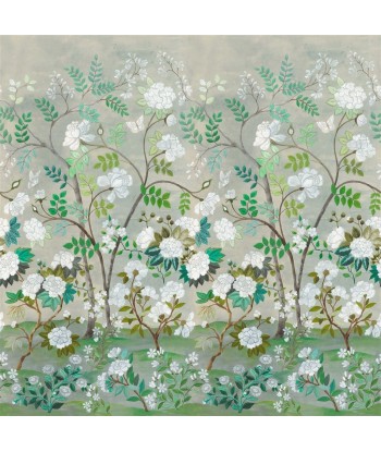 Celadon Oriental Flower Fabric 2024