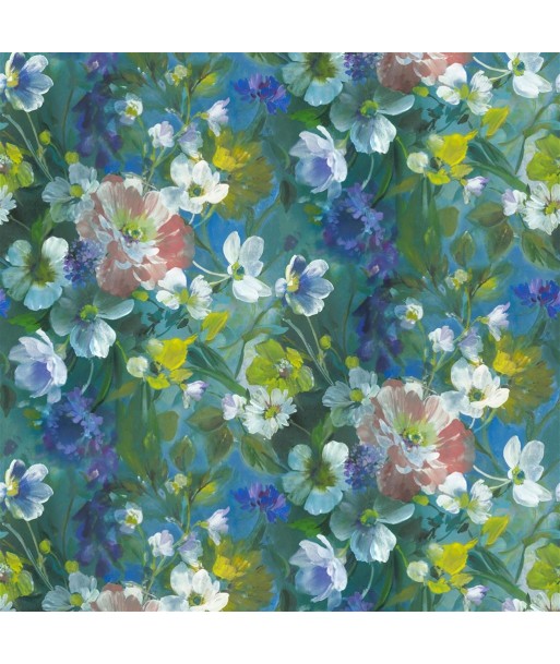 Fabric Gladys Blossom Cobalt de France