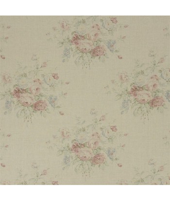 RL Wainscott Floral Fabric - Vintage Pink Véritable concentré