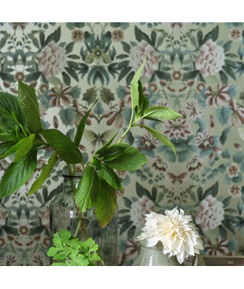 Ikebana Damask Gilver Wallpaper prix