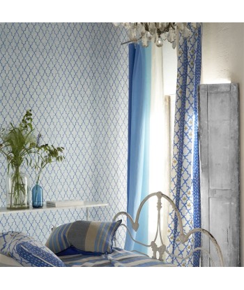 Pergola Trellis Cobalt Wallpaper de pas cher