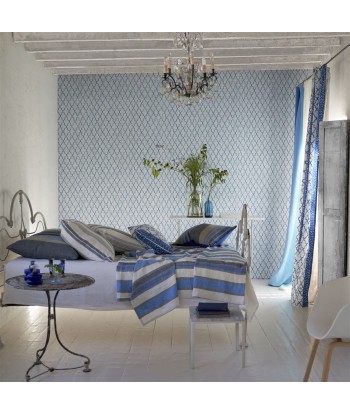 Pergola Trellis Cobalt Wallpaper de pas cher