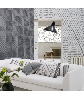 Pergola Trellis Graphite Wallpaper Véritable concentré