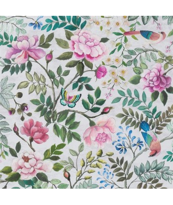 Fuchsia Chinese Porcelain Wallpaper rembourrage situé sous