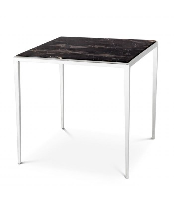 Henley Nickel Brown Marble Side Table pas cher chine