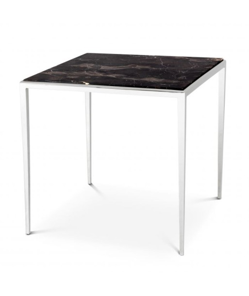 Henley Nickel Brown Marble Side Table pas cher chine