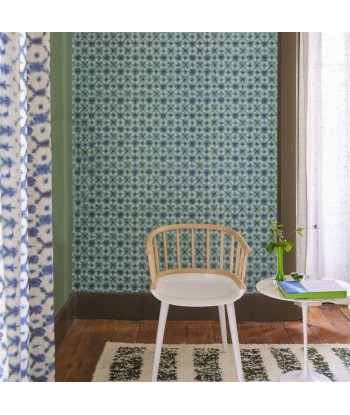 Shibori Duck Egg Wallpaper soldes