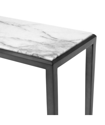 Henley S Console White Marble Bronze brillant des détails fins