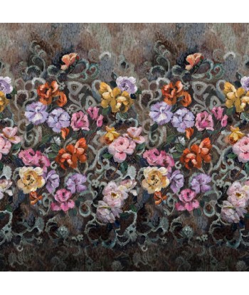 Tapestry Flower Wallpaper Damson le concept de la Pate a emporter 