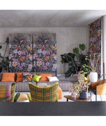 Tapestry Flower Wallpaper Damson le concept de la Pate a emporter 