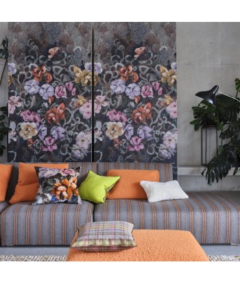 Tapestry Flower Wallpaper Damson le concept de la Pate a emporter 