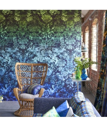 Tarbana Damask Midnight Wallpaper en stock