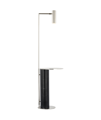 Alma Nickel and Black Marble Plateau Floor Lamp le concept de la Pate a emporter 