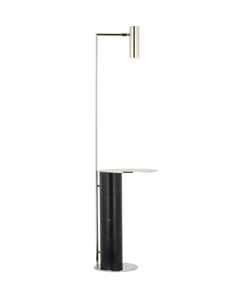 Alma Nickel and Black Marble Plateau Floor Lamp le concept de la Pate a emporter 