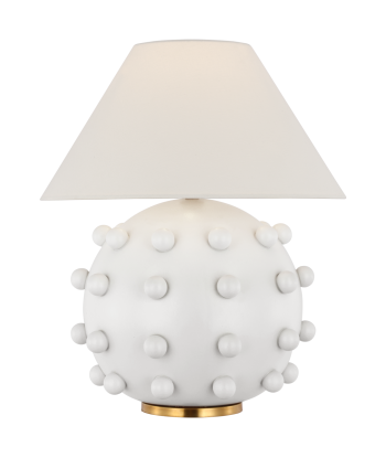 Linden Medium Orb Lamp White Plaster Dans la société mordern