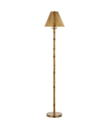 Dalfern Bamboo Floor Lamp Brass Lampshade hantent personnes