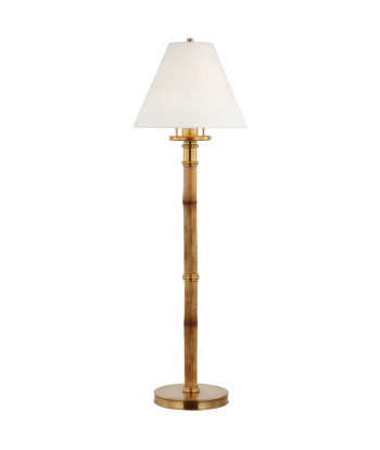 Dalfern Lamp Brass Bamboo Linen Lampshade Amélioration de cerveau avec