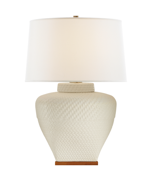 Isla Lamp Ceramic White Leather prix