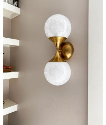 Cristol Double Brass Wall Lamp Les magasins à Paris et en Île-de-France