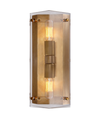 Clayton Wall Lamp Crystal Brass en ligne