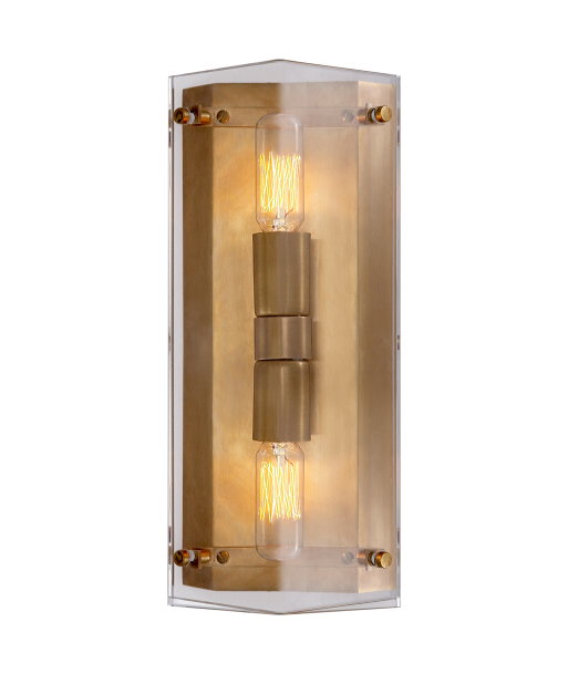 Clayton Wall Lamp Crystal Brass en ligne