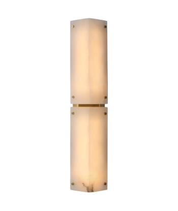 Clayton Wall Lamp 25" Alabaster Brass Le MVP de beaucoup