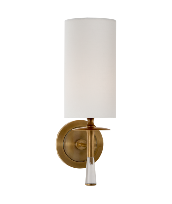 Drunmore Single Brass Crystal Wall Lamp les muscles