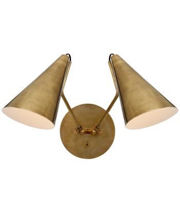 Clemente Double Brass Wall Lamp soldes