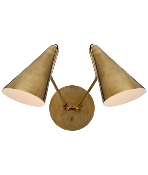 Clemente Double Brass Wall Lamp soldes