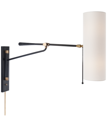 Frankfort Wall Lamp Black Brass pas cher chine