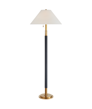 Garner Floor Lamp Brass Navy votre