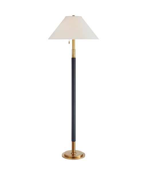 Garner Floor Lamp Brass Navy votre