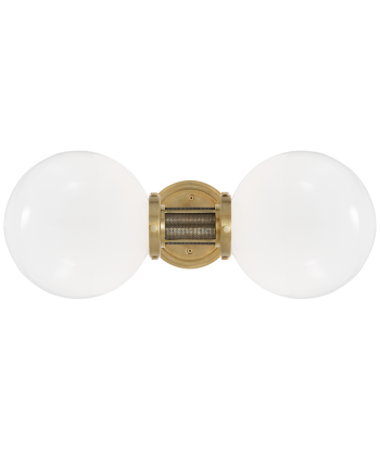 McCarren Double Brass Wall Lamp Comparez plus de prix