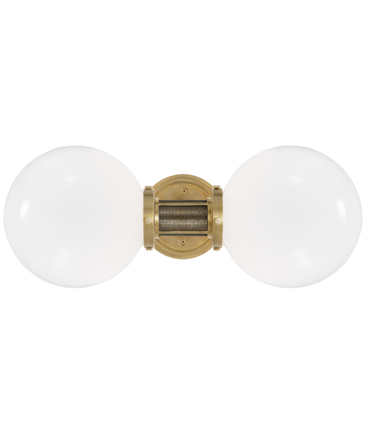 McCarren Double Brass Wall Lamp Comparez plus de prix