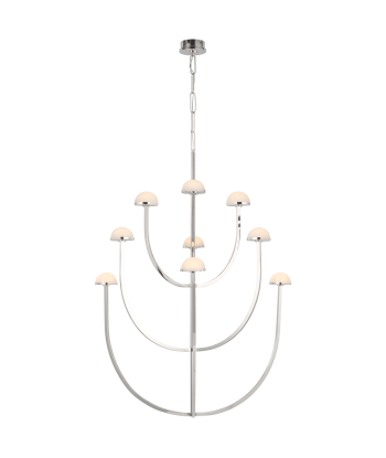 Pedra X-Large Nickel Chandelier s'inspire de l'anatomie humaine