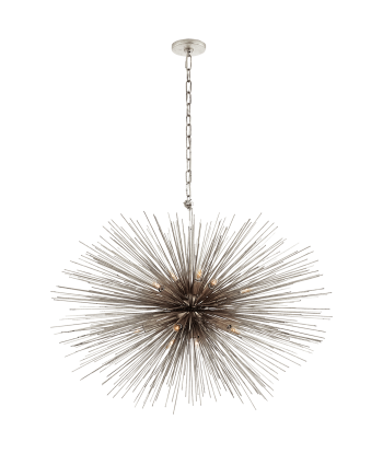 Strada Medium Oval Chandelier in Burnished Silver Leaf online