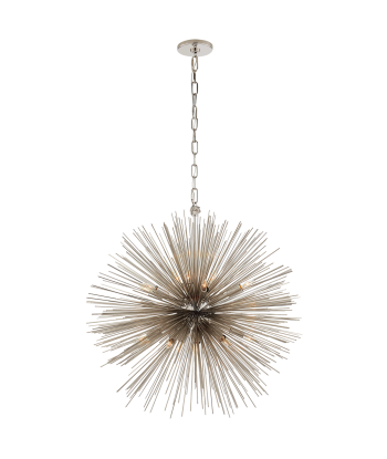 Strada Medium Round Nickel Chandelier prix