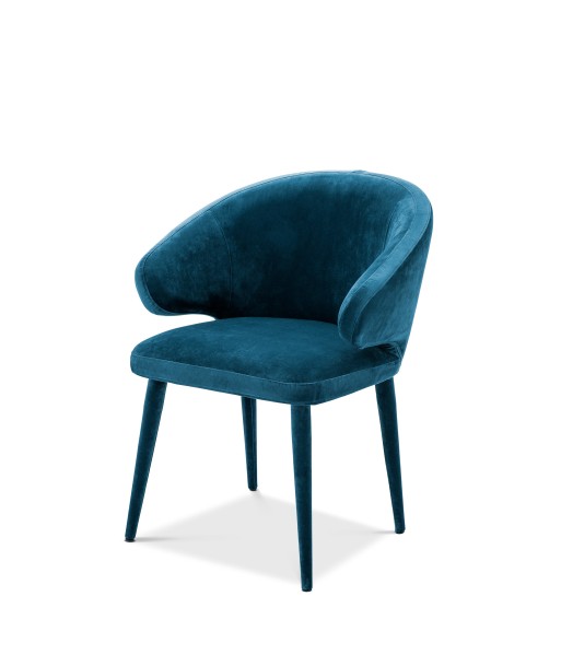 Cardinale Dining Room Chair in Teal Blue Rock Velvet Toutes les collections ici