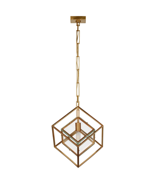 Cubed Medium Gold Pendant Light shop