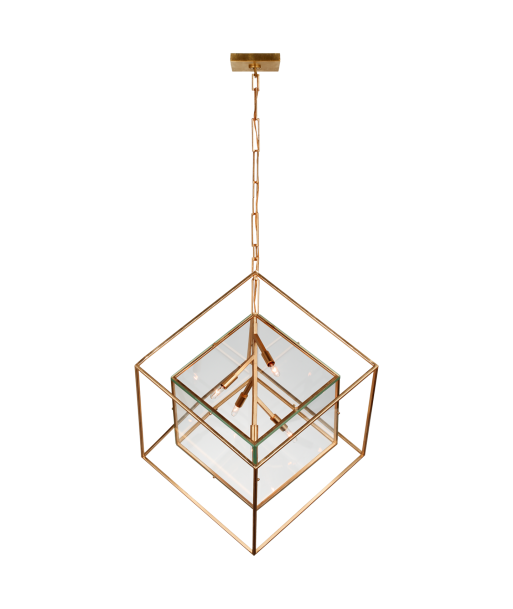 Cubed X-Large Gold Pendant Light destockage