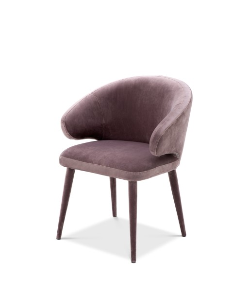 Cardinale Dining Room Chair in Taupe Roche Velvet Pour