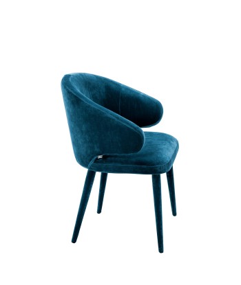 Cardinale Dining Room Chair in Teal Blue Rock Velvet Toutes les collections ici