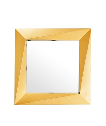 Gold Square Rivoli Mirror brillant des détails fins