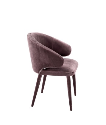 Cardinale Dining Room Chair in Taupe Roche Velvet Pour