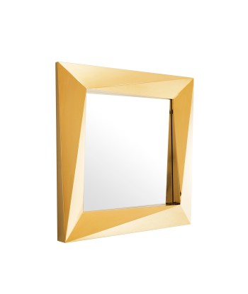 Gold Square Rivoli Mirror brillant des détails fins