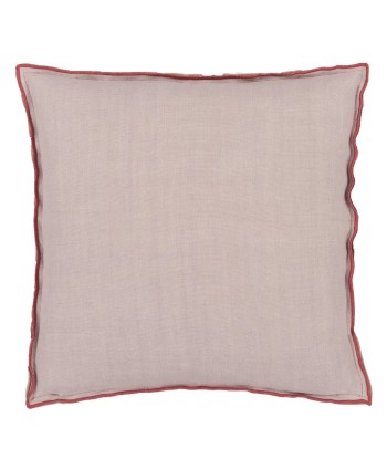 DG Brera Lino Damask Cushion Pink &amp Travertine de France