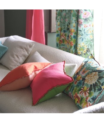 DG Brera Lino Cushion Cherry &amp Grass pas cher chine